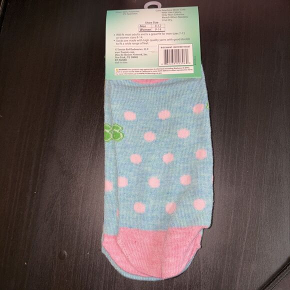 Junior Mints Candy Ankle Socks 2 Pair Crew Size OS Low Cut Creamy Socksopath New - Picture 3 of 5